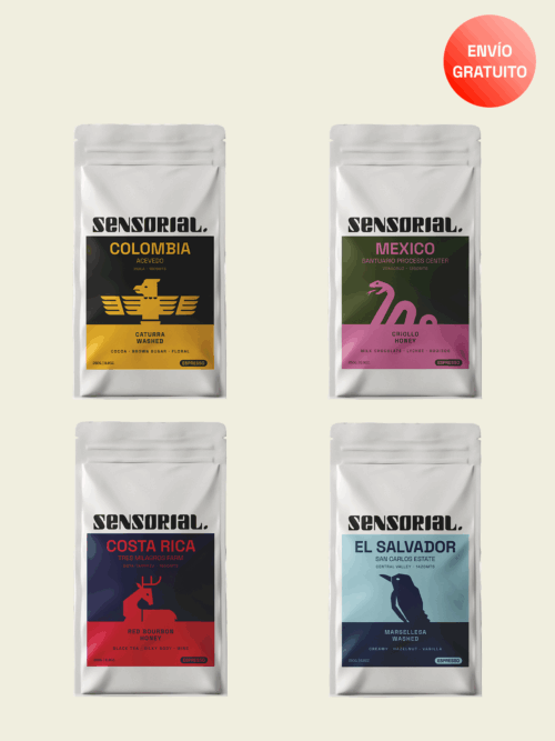 Pack café para espresso: 4 cafés de especialidad de diferentes orígenes