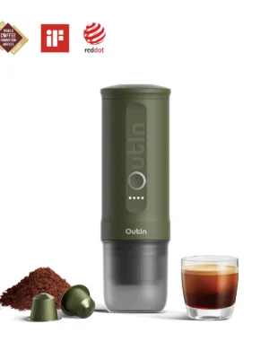 Outin Nano Cafetera Espresso Portátil (Forest Green)