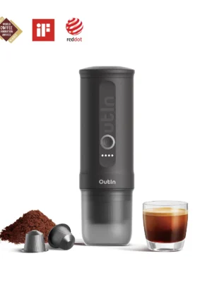 Outin Nano Cafetera Espresso Portátil (Gris Espacial)